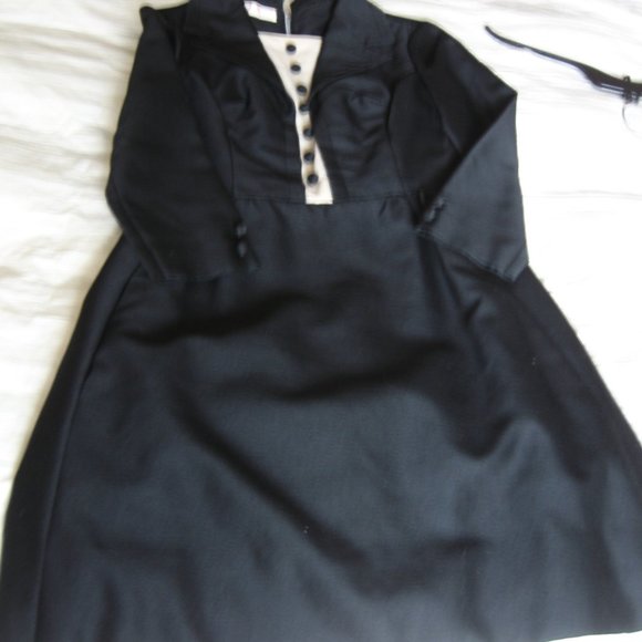 Holidays coming! VINTAGE Tuxedo Dress Size 6 - Picture 2 of 11